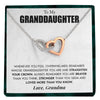 To My Granddaughter | "Straighten Your Crown" | Interlocking Hearts Necklace