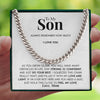To My Son | "Always Remember" | Cuban Chain Link