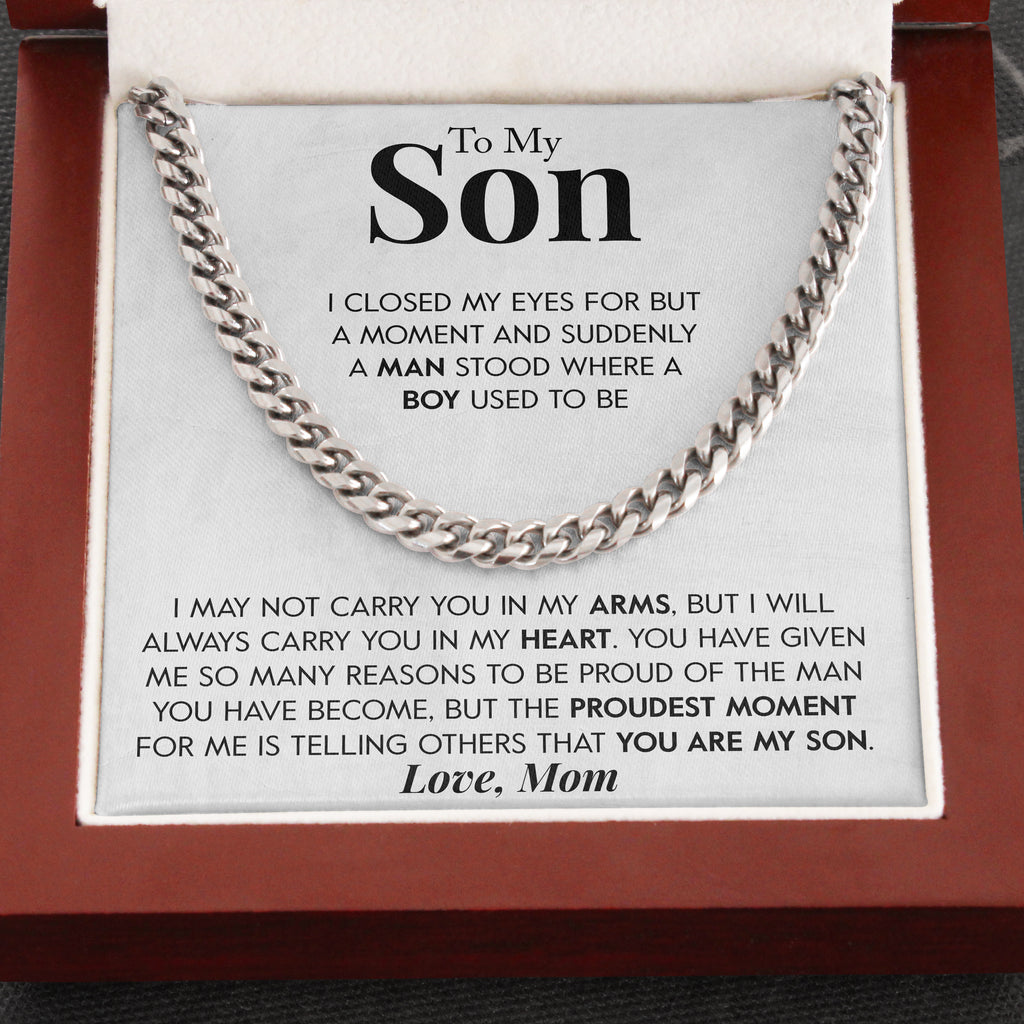 Load image into Gallery viewer, To My Son | &quot;In My Heart&quot; | Cuban Chain Link
