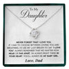 To My Daughter | "My Baby Girl" | Love Knot Necklace