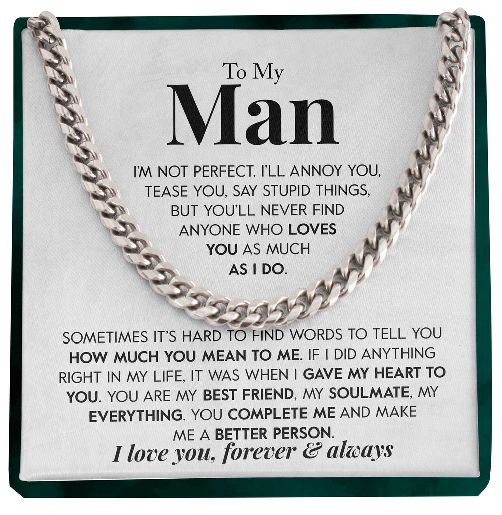 Load image into Gallery viewer, To My Man | &quot;Gave My Heart to You&quot; | Cuban Chain Link
