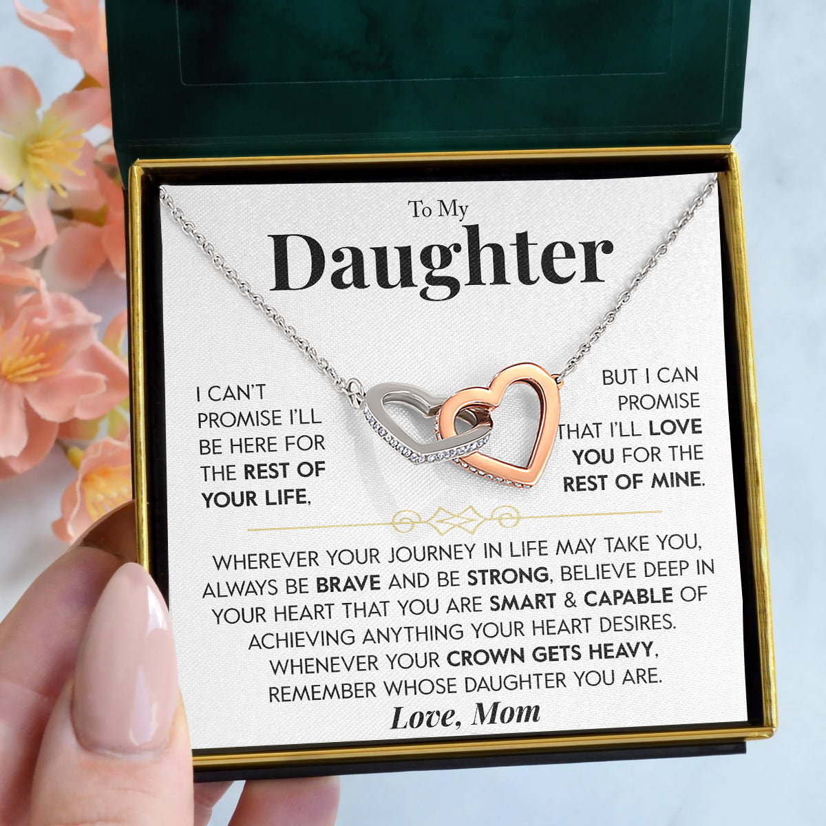 50% OFF - Daughter | "Rest of My Life" | Interlocking Hearts Necklace