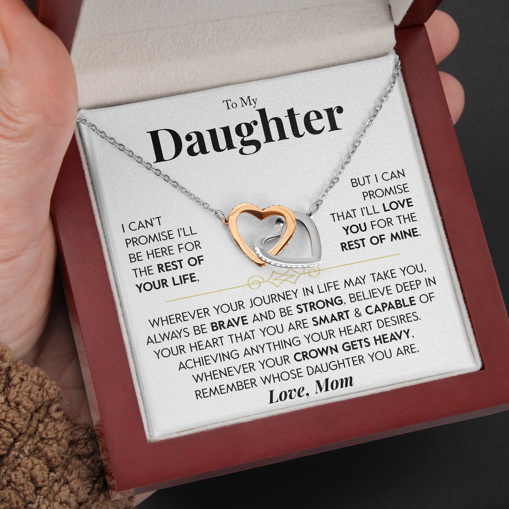 Load image into Gallery viewer, Daughter | &quot;Rest of My Life&quot; | Interlocking Hearts Necklace
