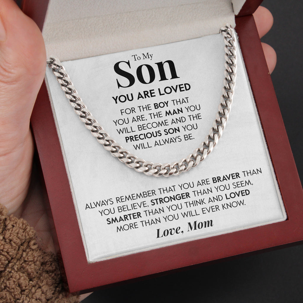 Load image into Gallery viewer, To My Son | &quot;Precious Son&quot; | Cuban Neck Chain
