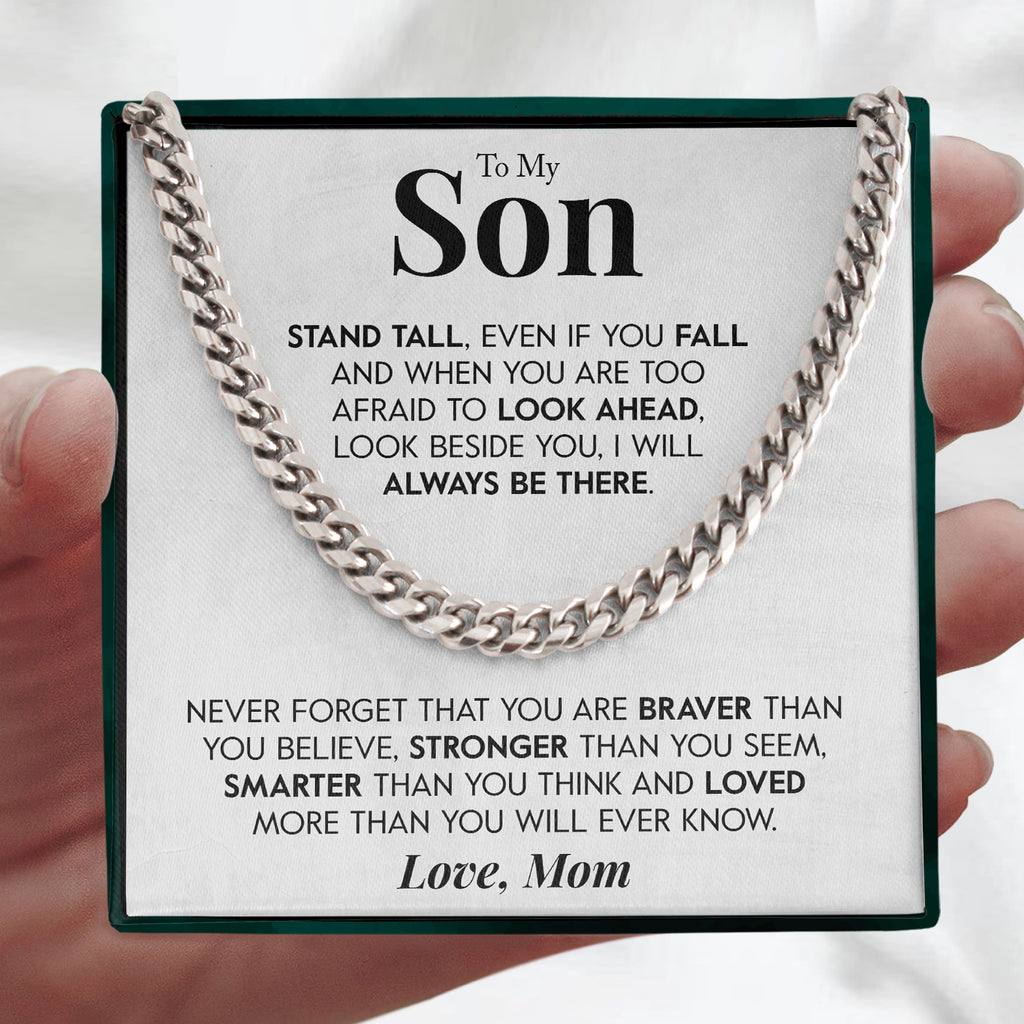 Load image into Gallery viewer, To My Son | &quot;Stand Tall&quot; | Cuban Neck Chain
