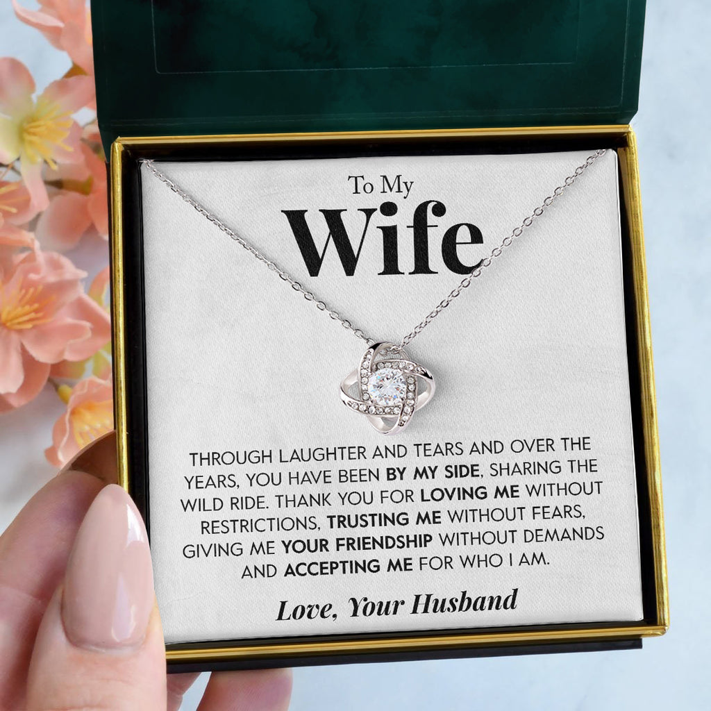 Load image into Gallery viewer, To My Wife | &quot;By My Side&quot; | Love Knot Necklace
