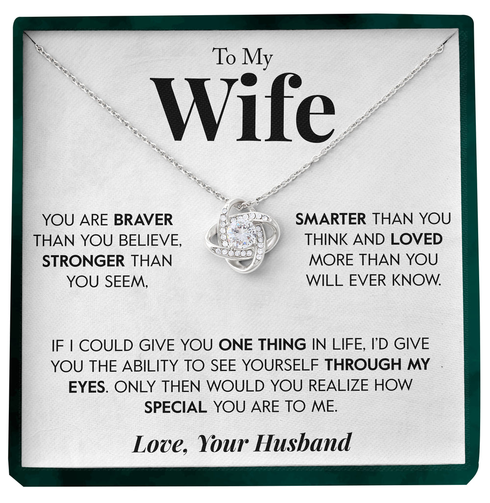 Load image into Gallery viewer, To My Wife | &quot;Loved&quot; | Love Knot Necklace
