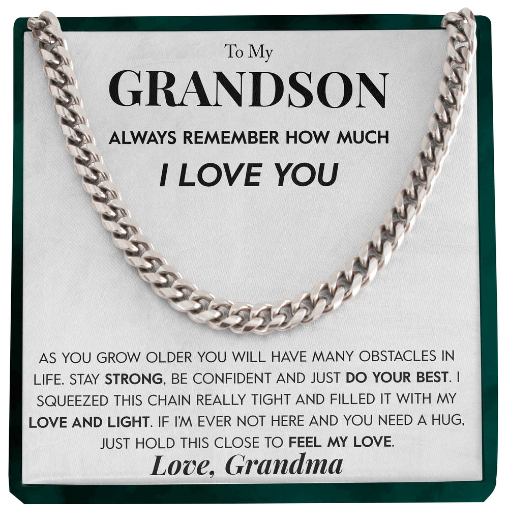 Load image into Gallery viewer, To My Grandson | &quot;I Love You&quot; | Cuban Neck Chain
