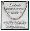 To My Soulmate | "Love of my Life" | Cuban Neck Chain