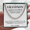 To My Grandson | "Most Beautiful Chapter" | Cuban Neck Chain