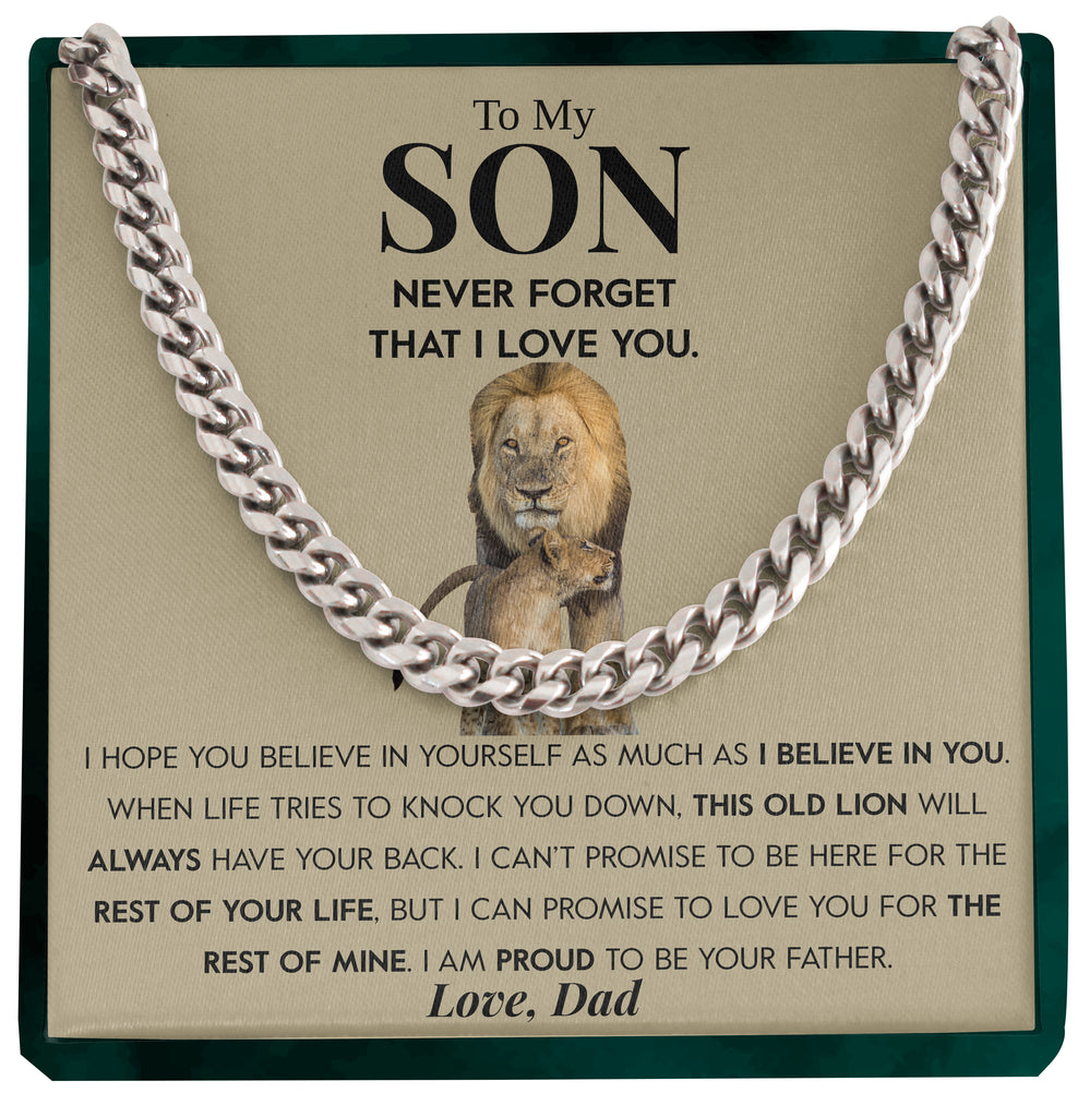 Load image into Gallery viewer, To My Son | &quot;This Old Lion&quot; | Cuban Neck Chain
