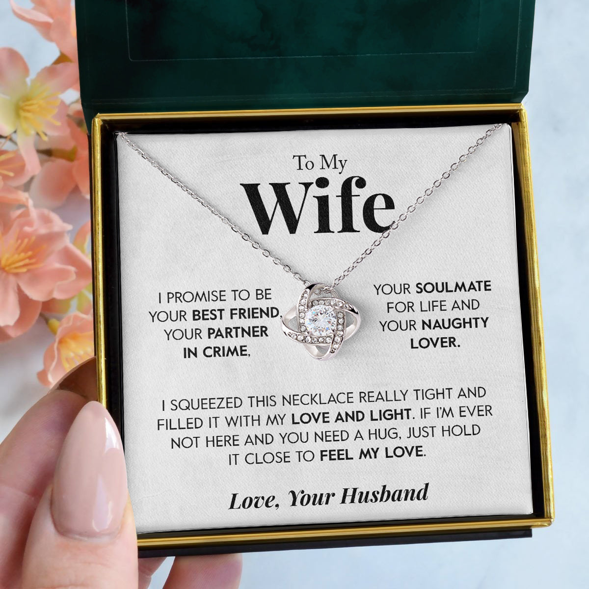 To My Wife | "Love & Light" | Love Knot Necklace