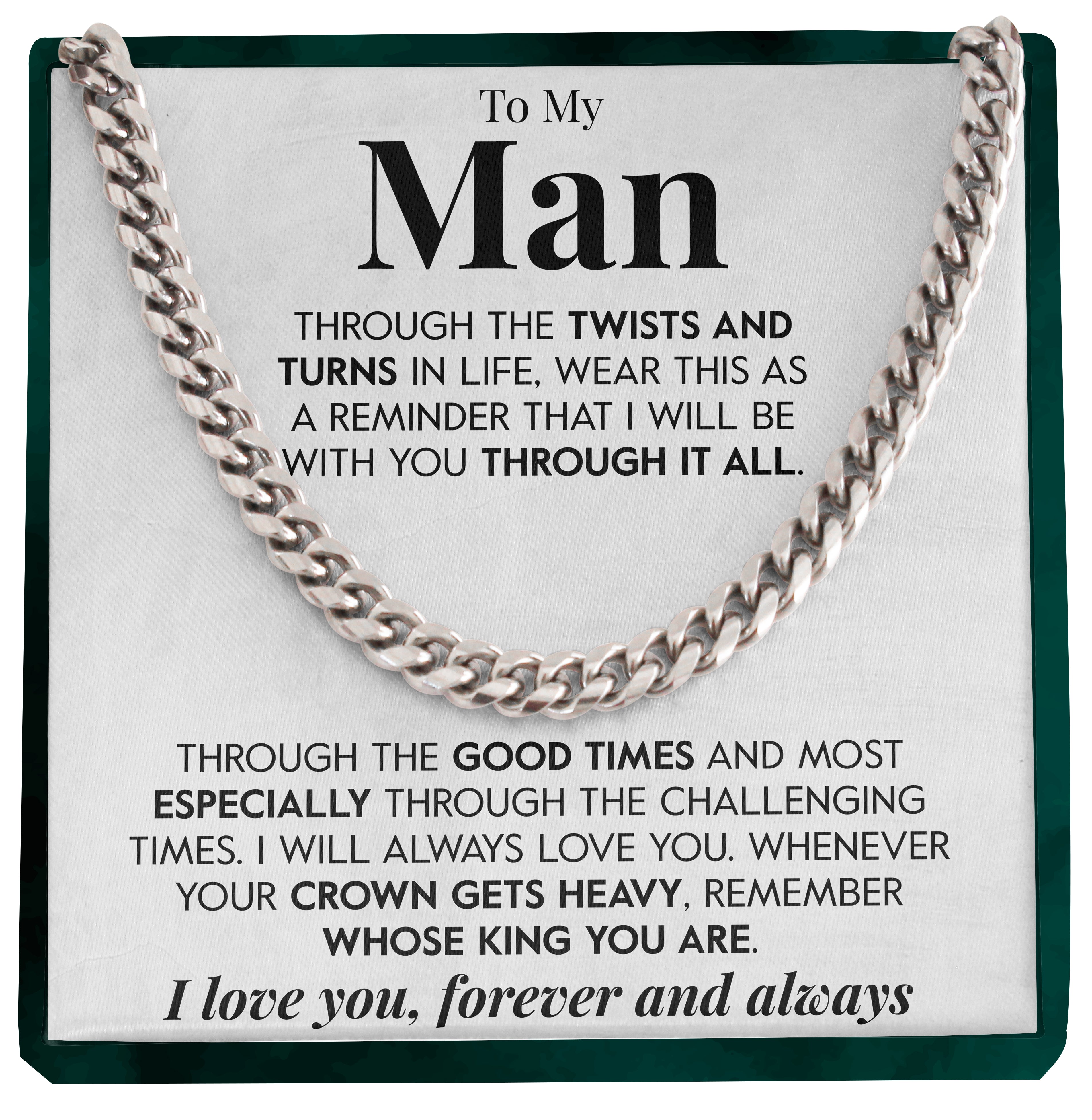 To My Man | "My King" | Cuban Neck Chain