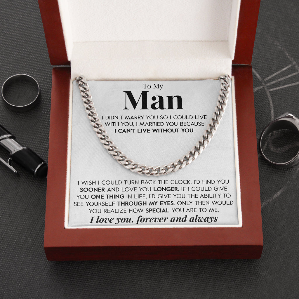 Load image into Gallery viewer, To My Man | &quot;Can&#39;t Live Without You&quot; | Cuban Neck Chain
