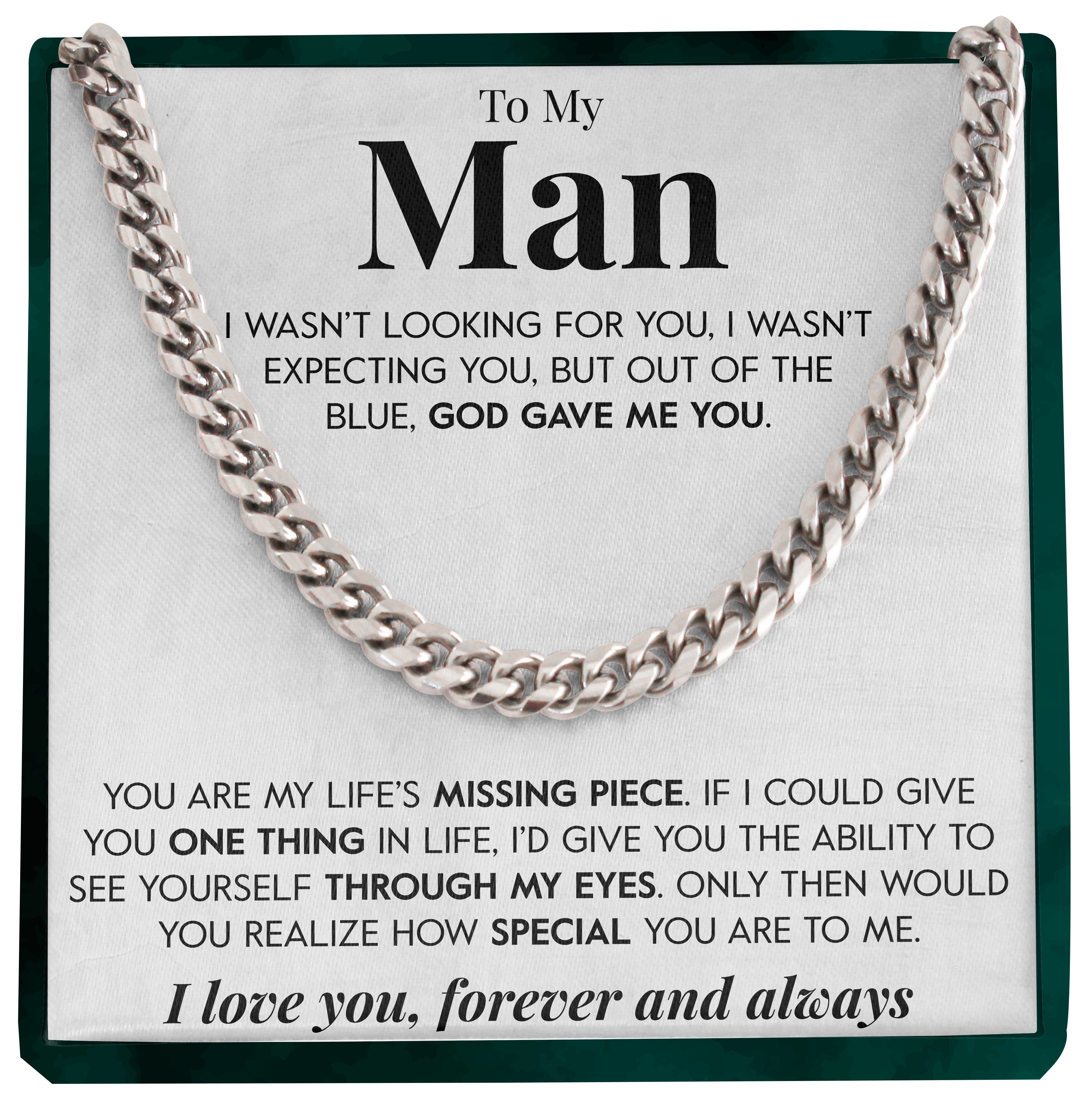 To My Man | "God Gave Me You" | Cuban Neck Chain