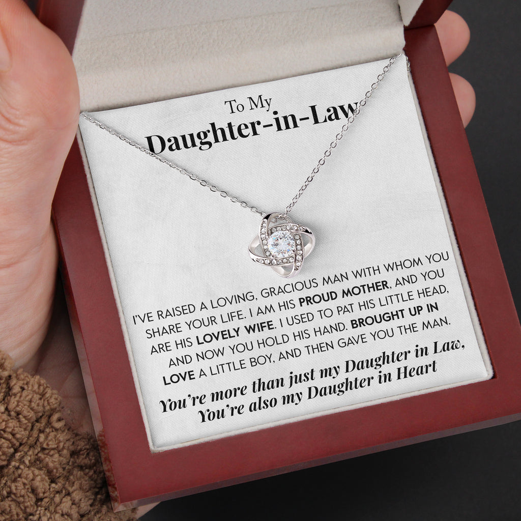 Load image into Gallery viewer, To My Daughter-in-Law | &quot;Lovely Wife&quot; | Love Knot Necklace

