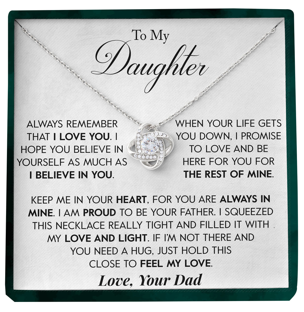 Load image into Gallery viewer, To My Daughter | &quot;Proud To Be Your Father&quot; | Love Knot Necklace
