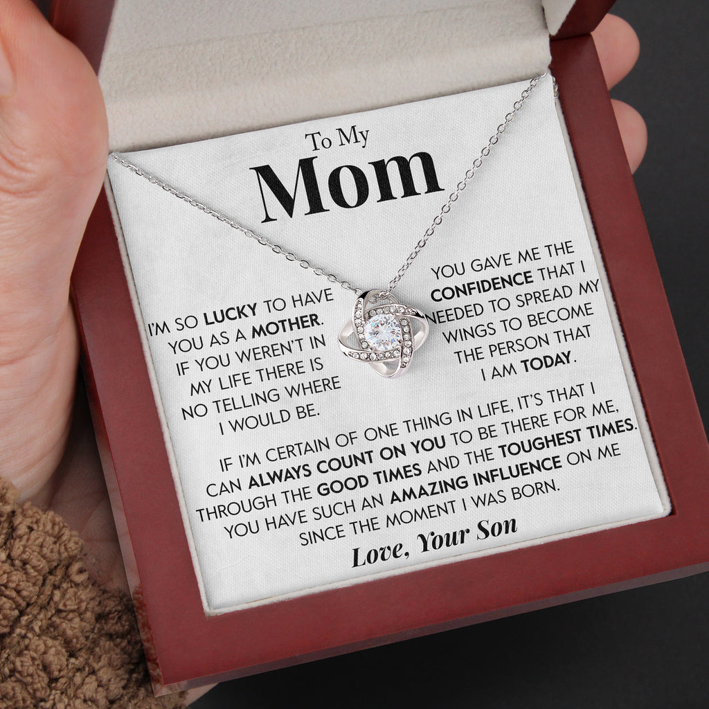 Load image into Gallery viewer, To My Mom | &quot;Lucky&quot; | Love Knot Necklace

