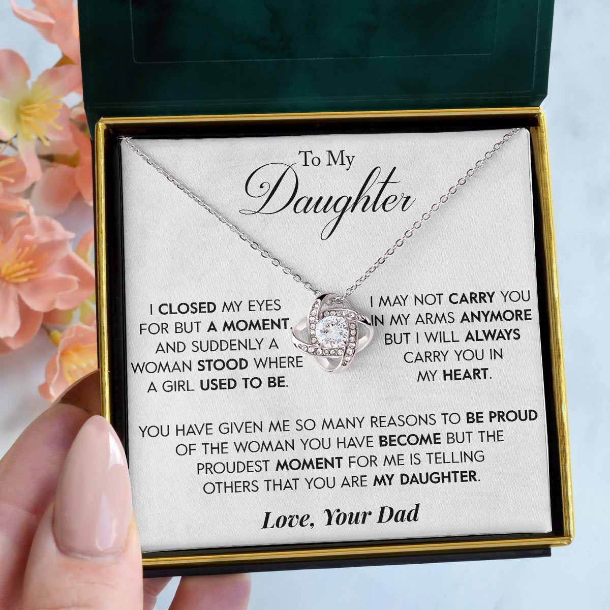 To My Daughter | "My Daughter" | Love Knot Necklace