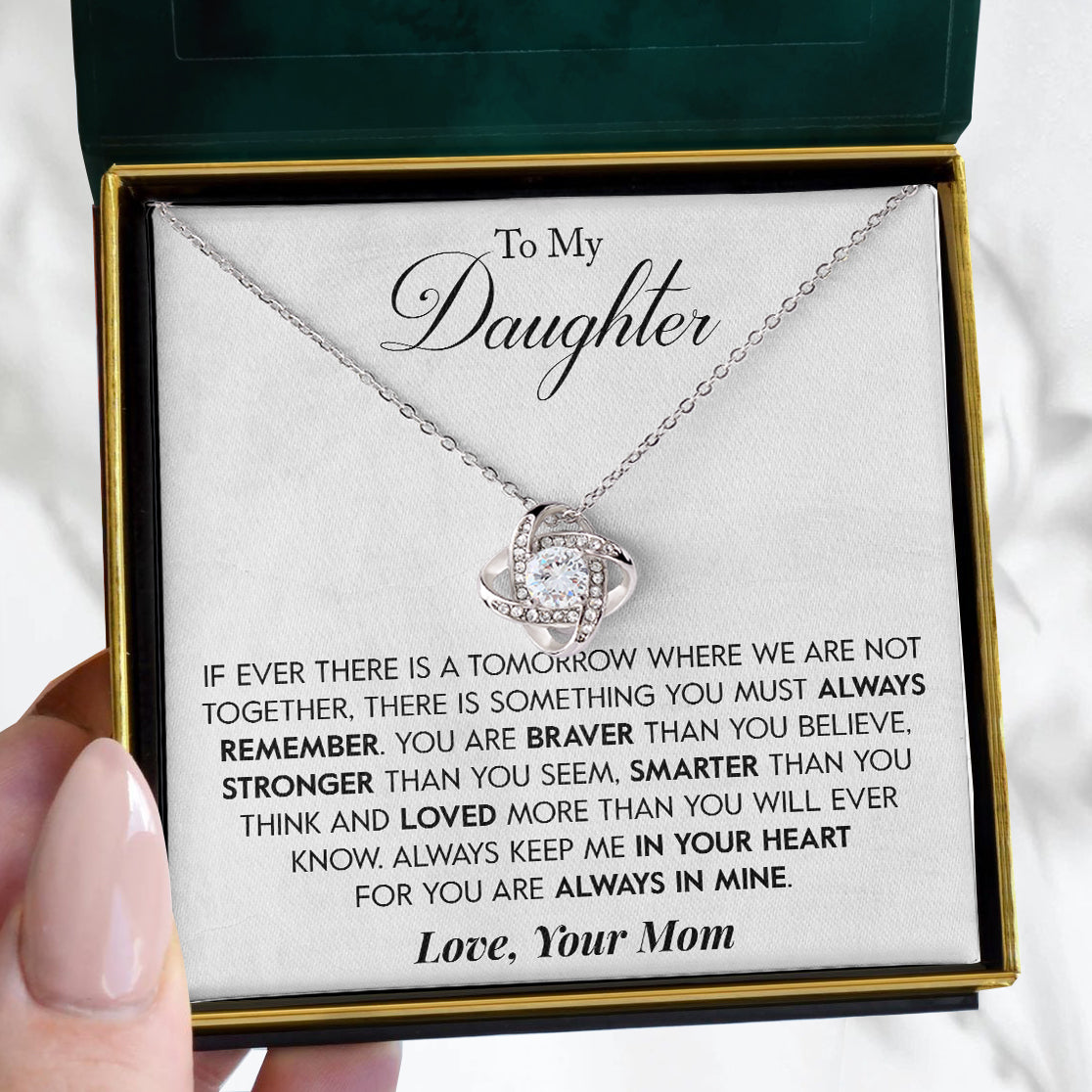 To My Daughter | "Always In Mine" | Love Knot Necklace