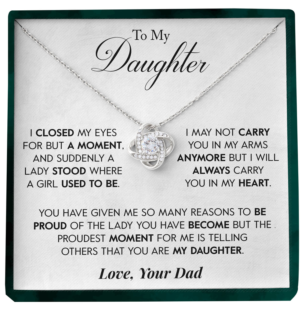 Load image into Gallery viewer, To My Daughter | &quot;My Daughter&quot; | Love Knot Necklace
