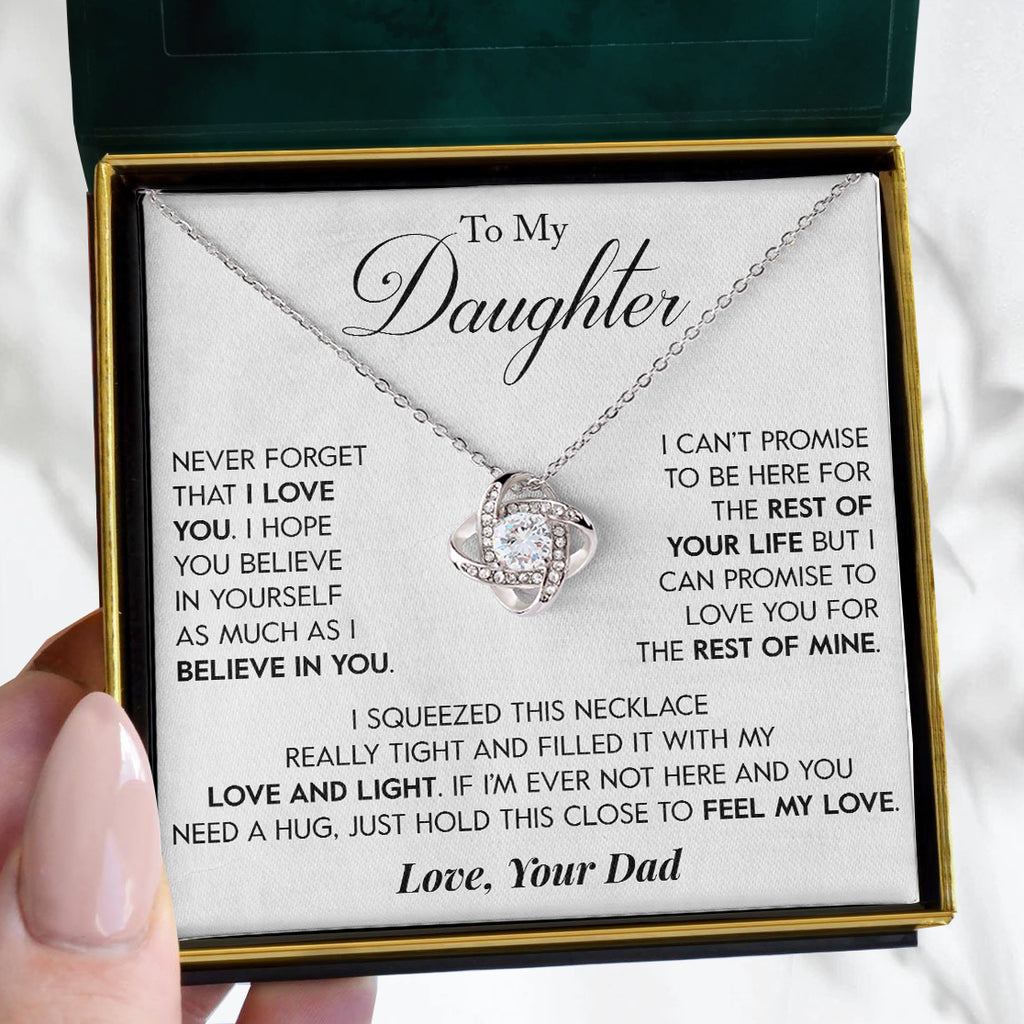 Load image into Gallery viewer, To My Daughter | &quot;Love and Light&quot; | Love Knot Necklace
