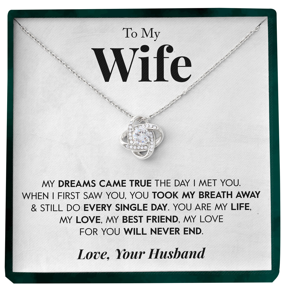 Load image into Gallery viewer, To My Wife | &quot;Take My Breath Away&quot; | Love Knot Necklace
