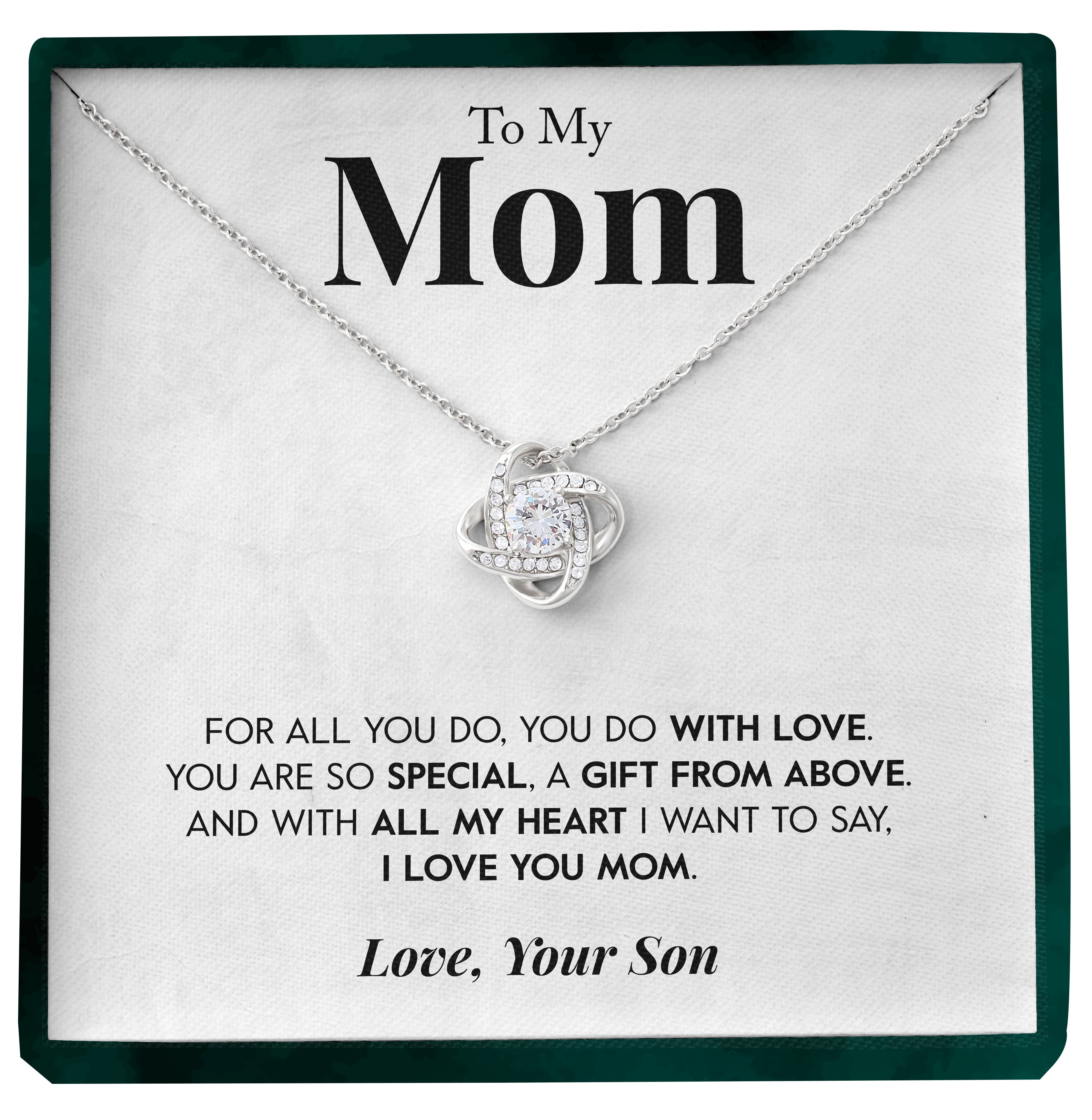 To My Mom | "Gift From Above" | Love Knot Necklace