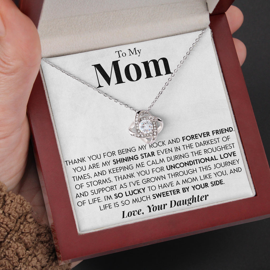Load image into Gallery viewer, To My Mom | &quot;My Shining Star&quot; | Love Knot Necklace

