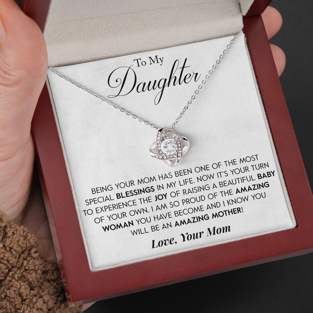 Load image into Gallery viewer, To My Daughter | &quot;Special Blessing&quot; | Love Knot Necklace
