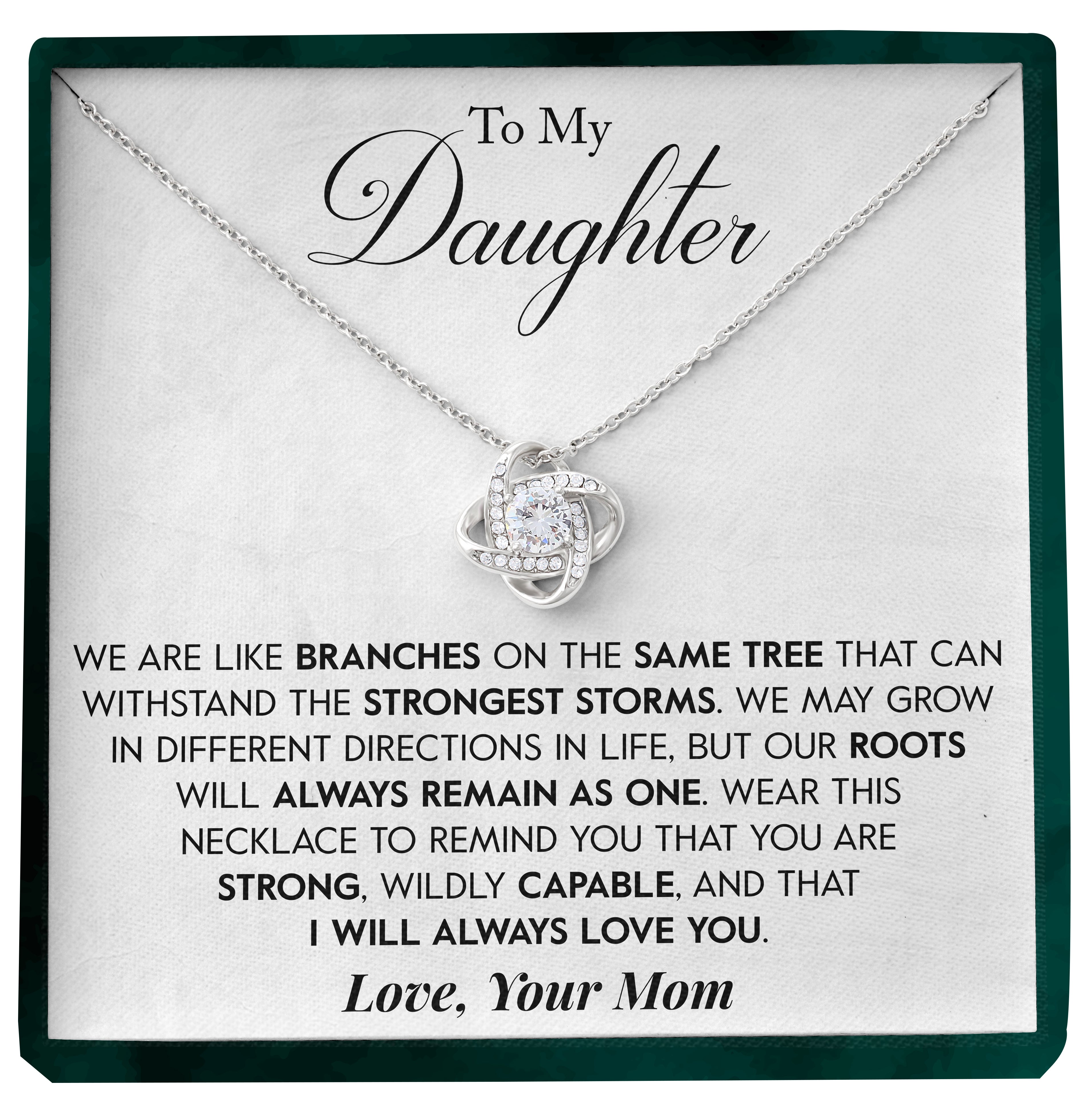 To My Daughter | "Branches of a Tree" | Love Knot Necklace