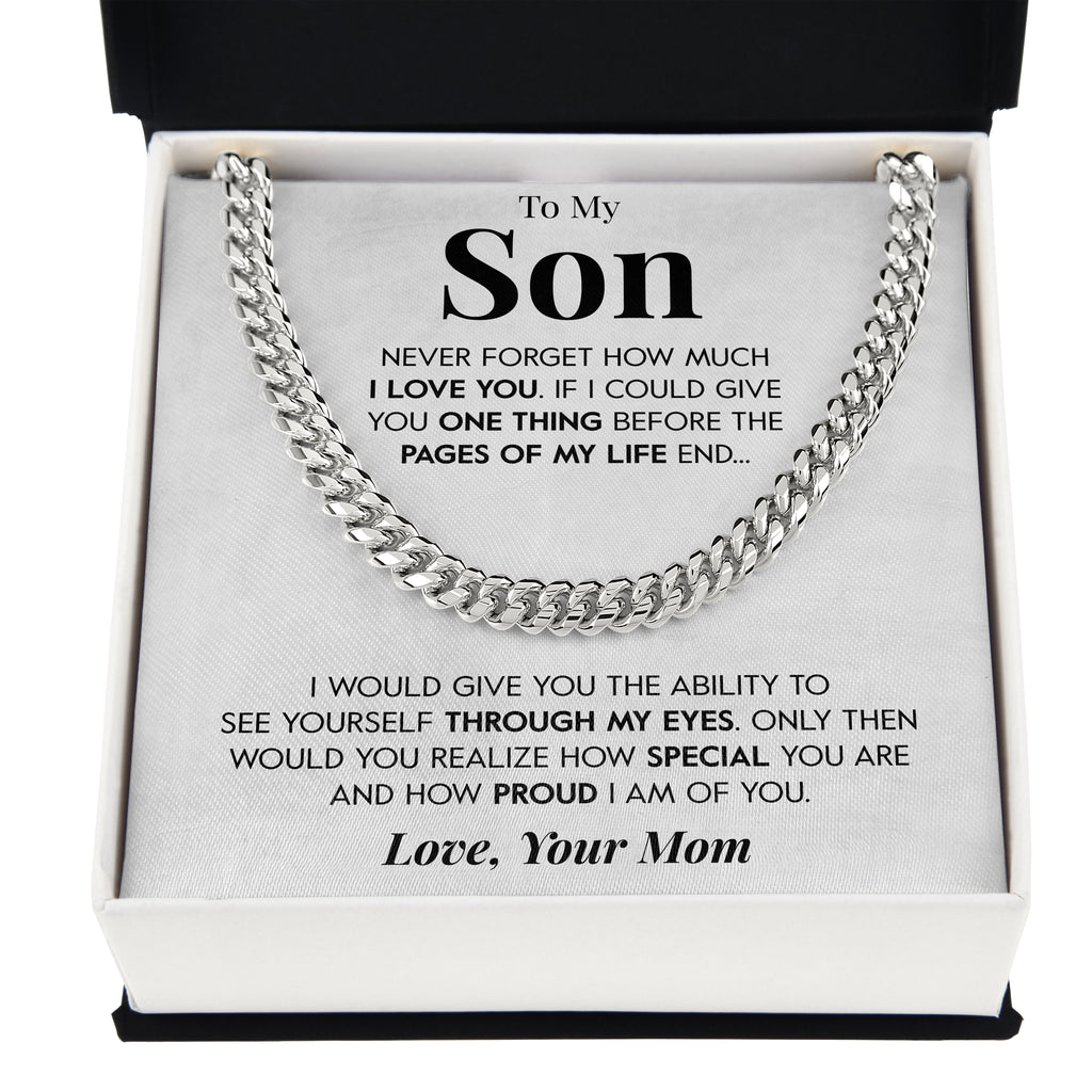 Load image into Gallery viewer, To My Son | &quot;Pages of my Life&quot; | Cuban Neck Chain
