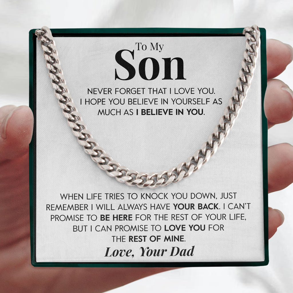 Load image into Gallery viewer, To My Son | &quot;Believe In You&quot; | Cuban Neck Chain
