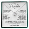 To My Daughter | "Dad Loves You" | Love Knot Necklace