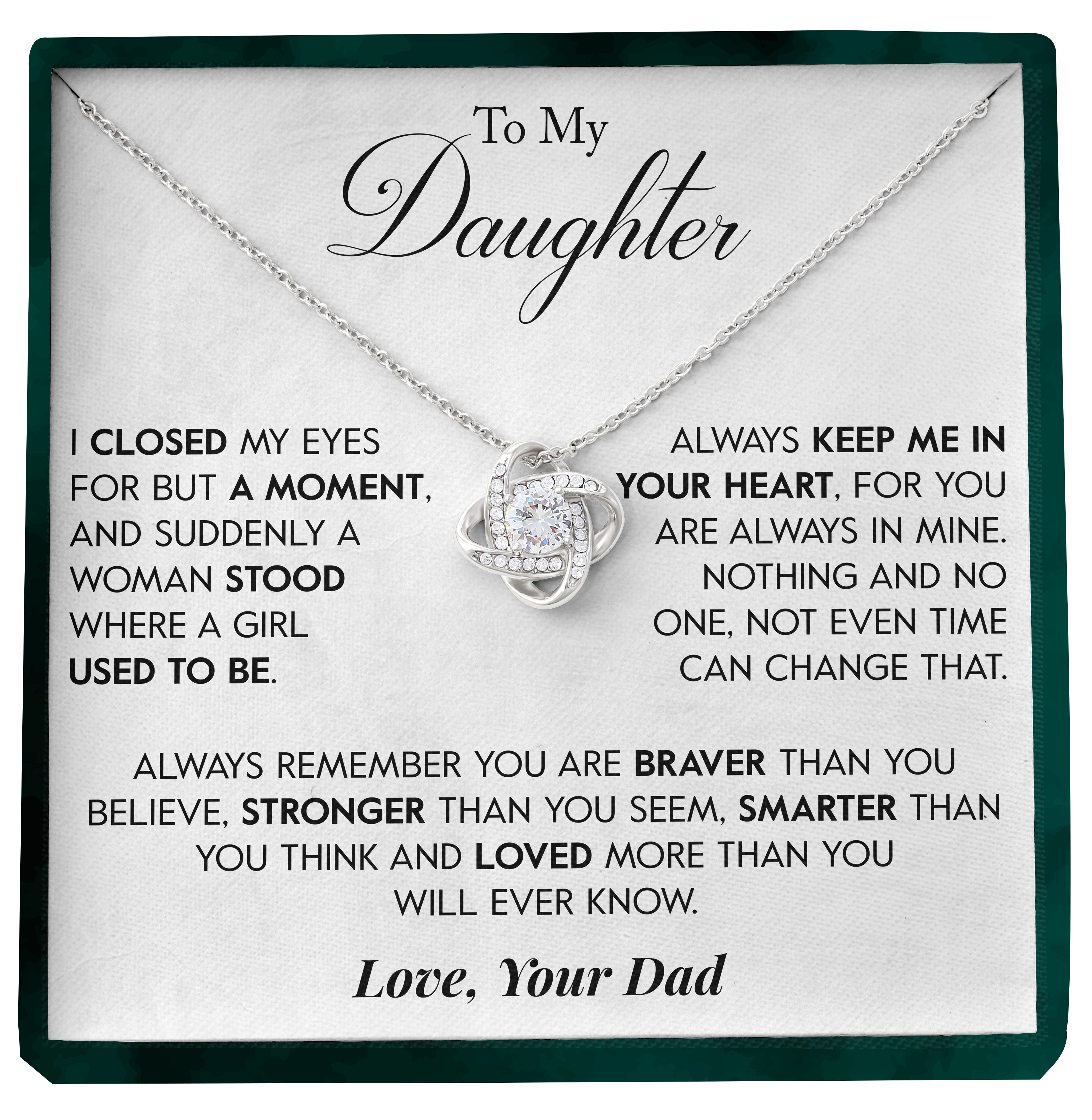 To My Daughter | "A Moment" | Love Knot Necklace