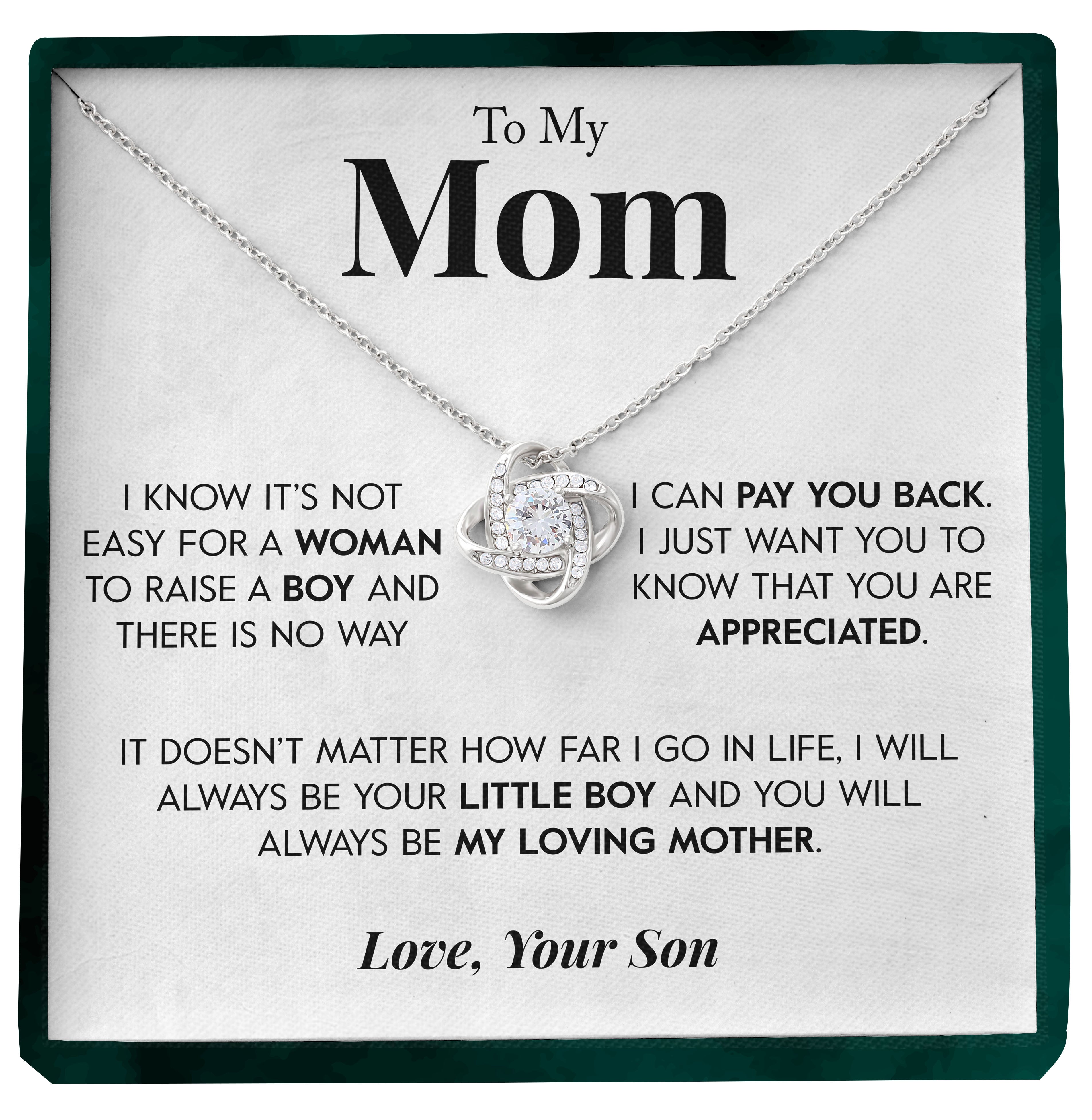 To My Mom | "Pay You Back" | Love Knot Necklace