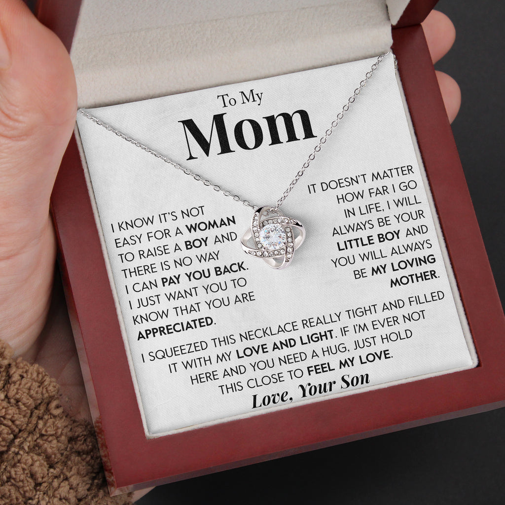 Load image into Gallery viewer, To My Mom | &quot;Love and Light&quot; | Love Knot Necklace
