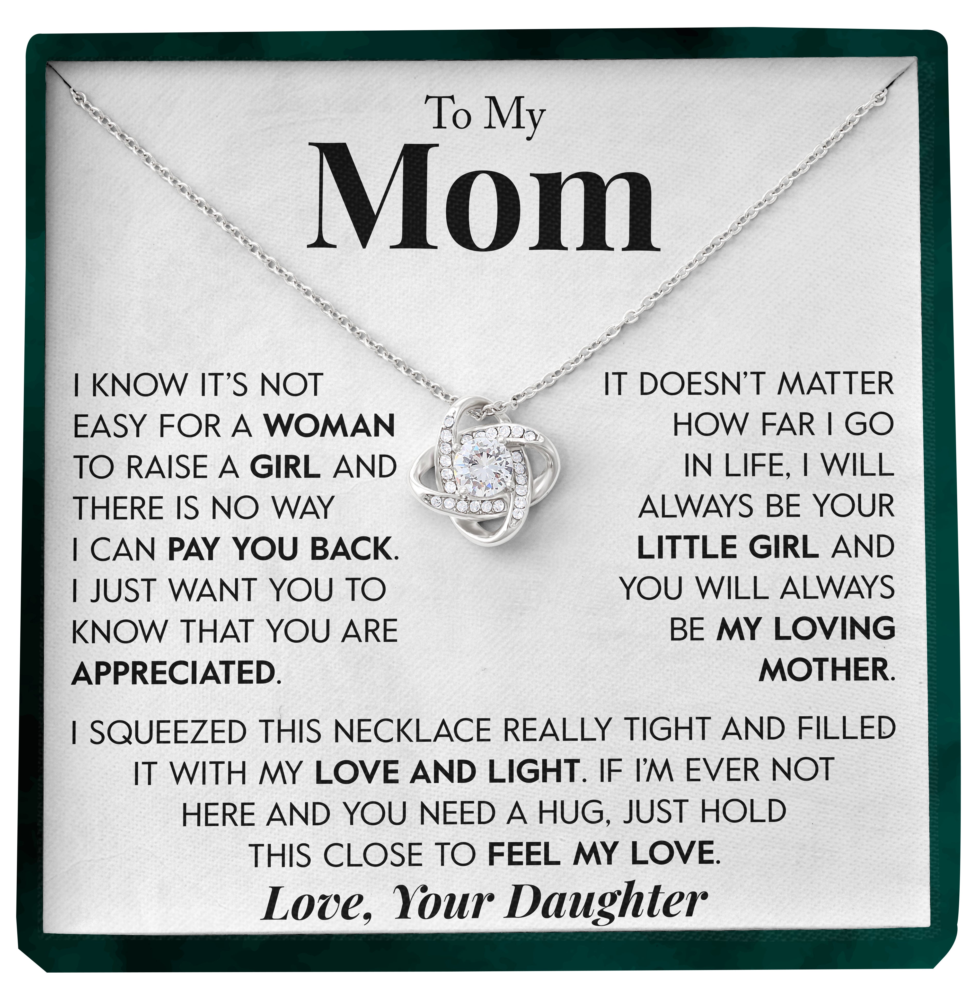 To My Mom | "Love and Light" | Love Knot Necklace