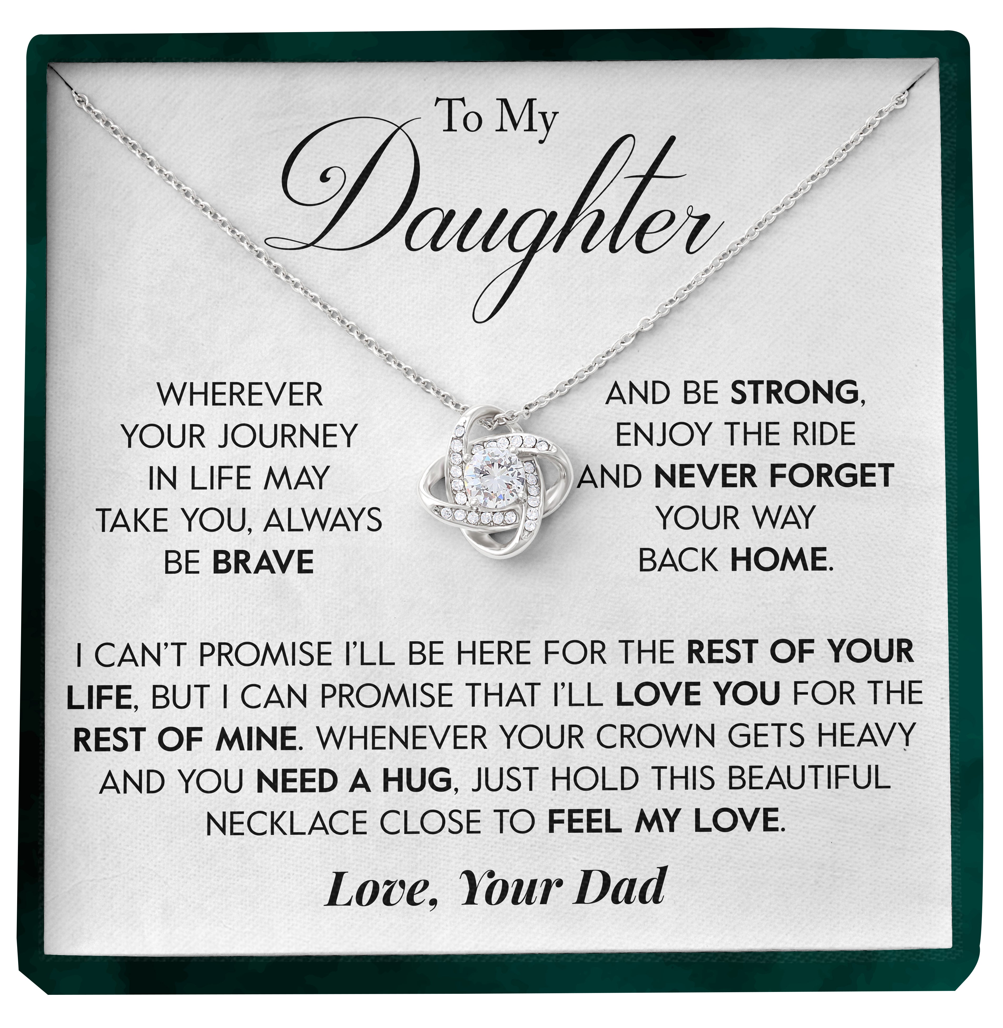 To My Daughter | "Way Back Home" | Love Knot Necklace
