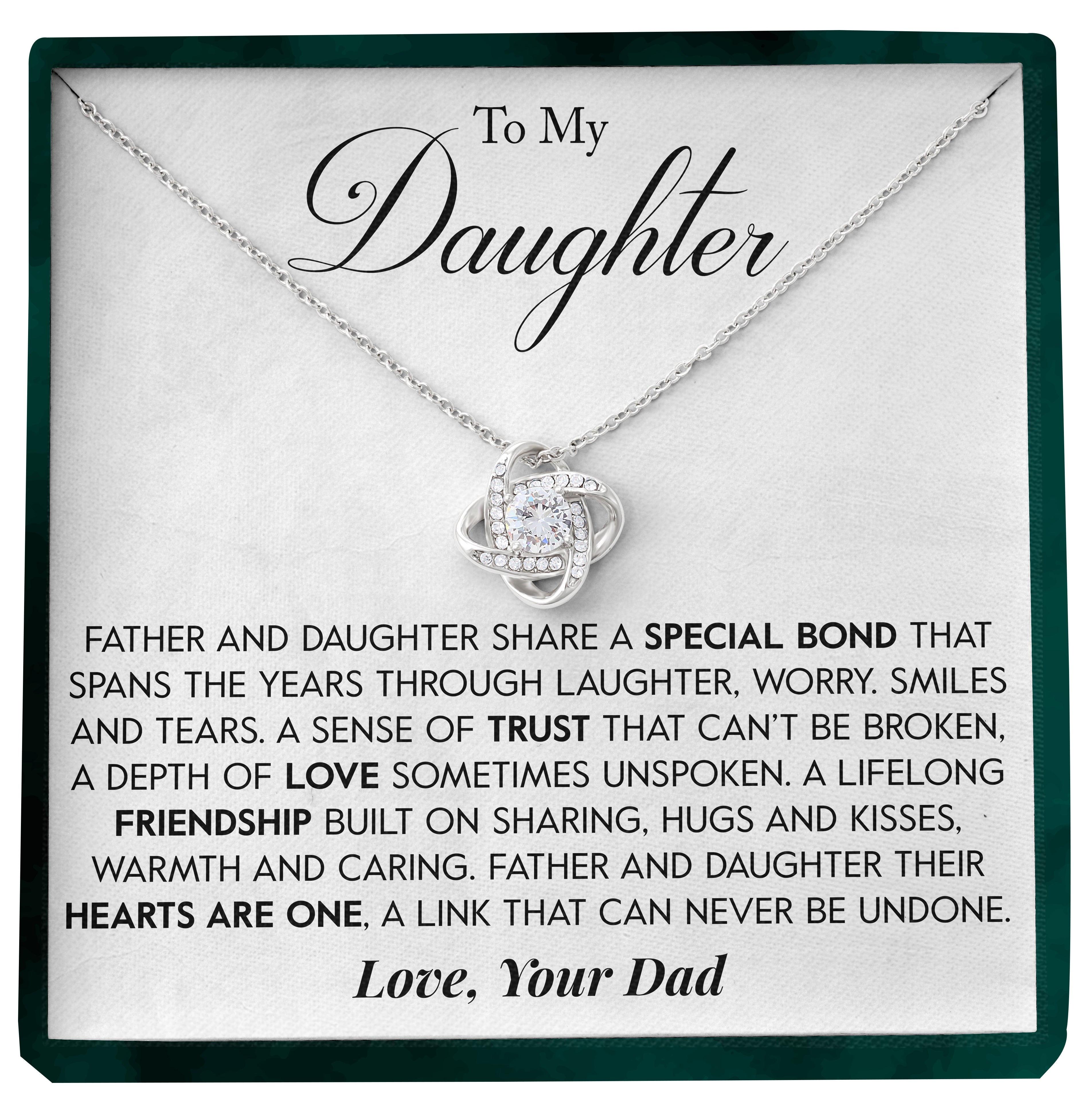 To My Daughter | "Special Bond" | Love Knot Necklace