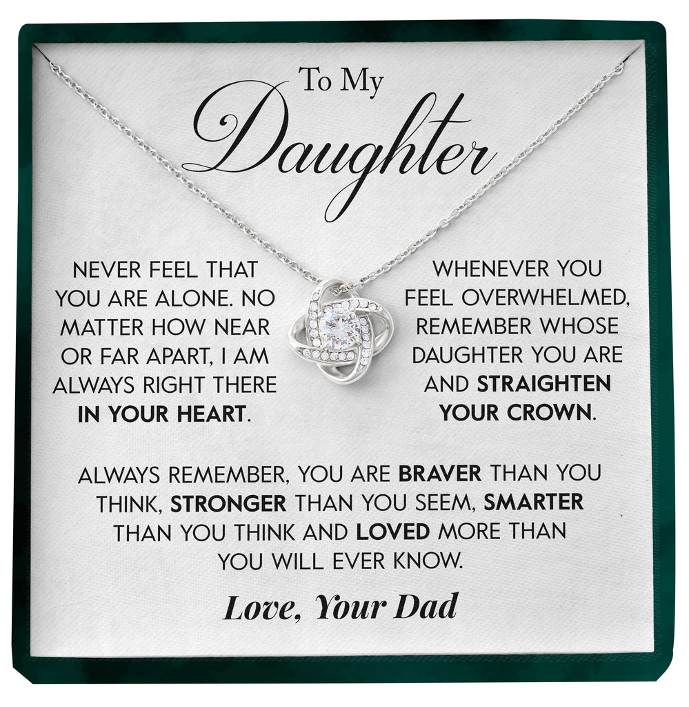 Load image into Gallery viewer, To My Daughter | &quot;In Your Heart&quot; | Love Knot Necklace
