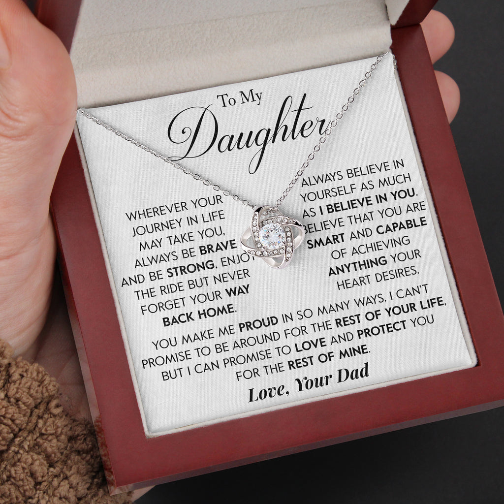 Load image into Gallery viewer, To My Daughter | &quot;I Believe In You&quot; | Love Knot Necklace
