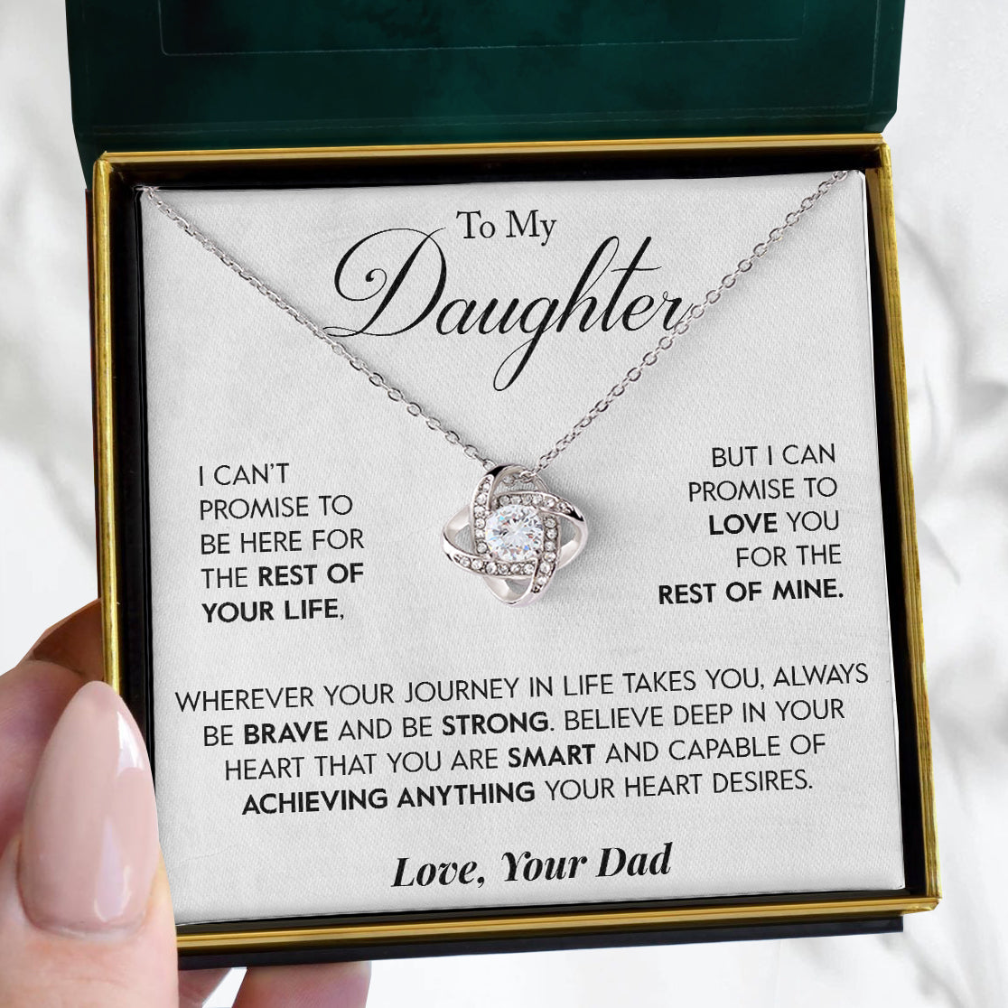 To My Daughter | "Rest of your Life" | Love Knot Necklace