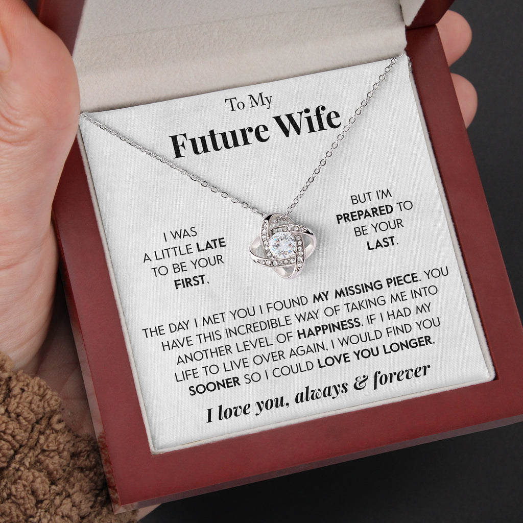 Load image into Gallery viewer, To My Future Wife | &quot;My Missing Piece&quot; | Love Knot Necklace

