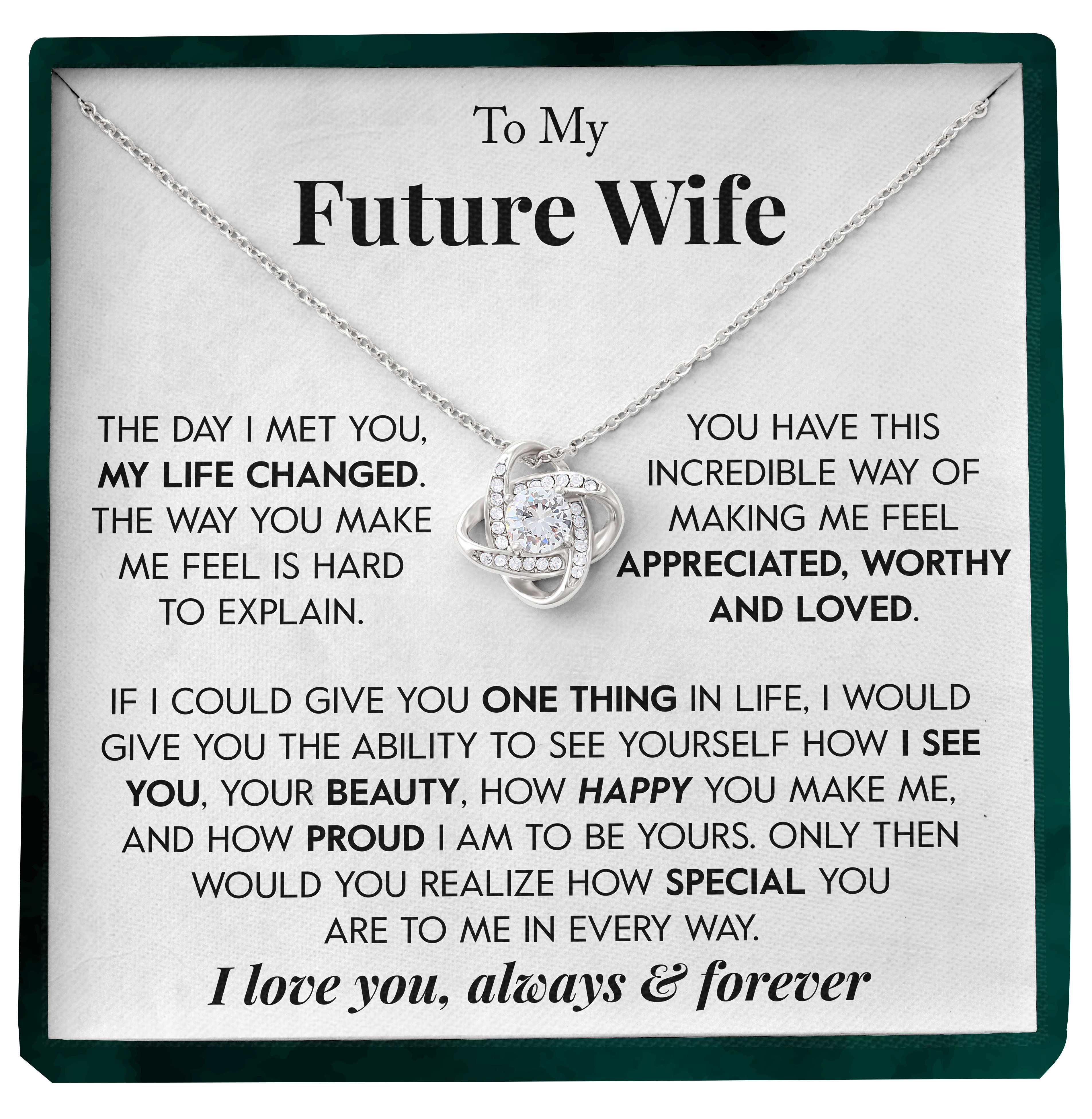 To My Future Wife | "Special" | Love Knot Necklace