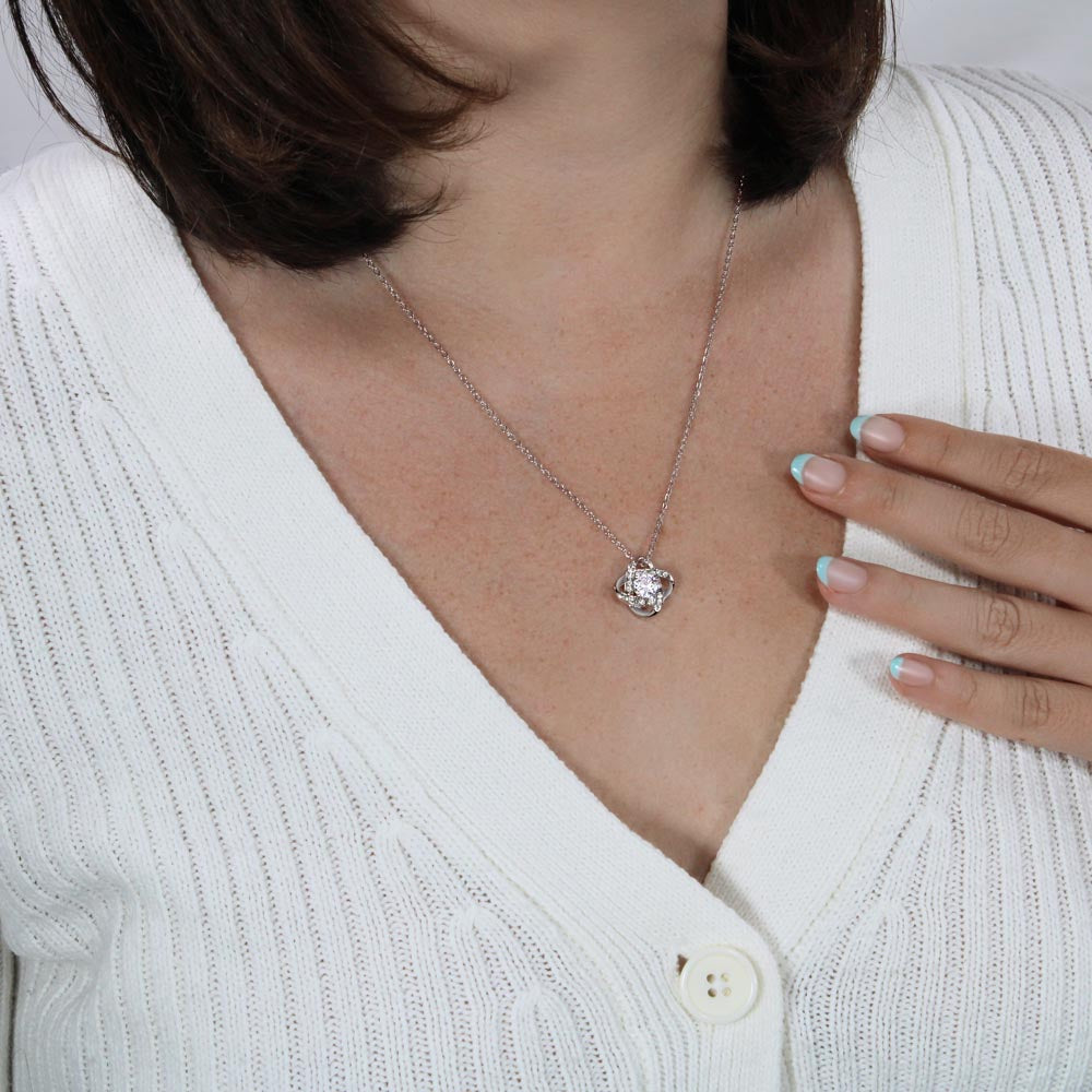 Load image into Gallery viewer, To My Mom | &quot;Love and Light&quot; | Love Knot Necklace
