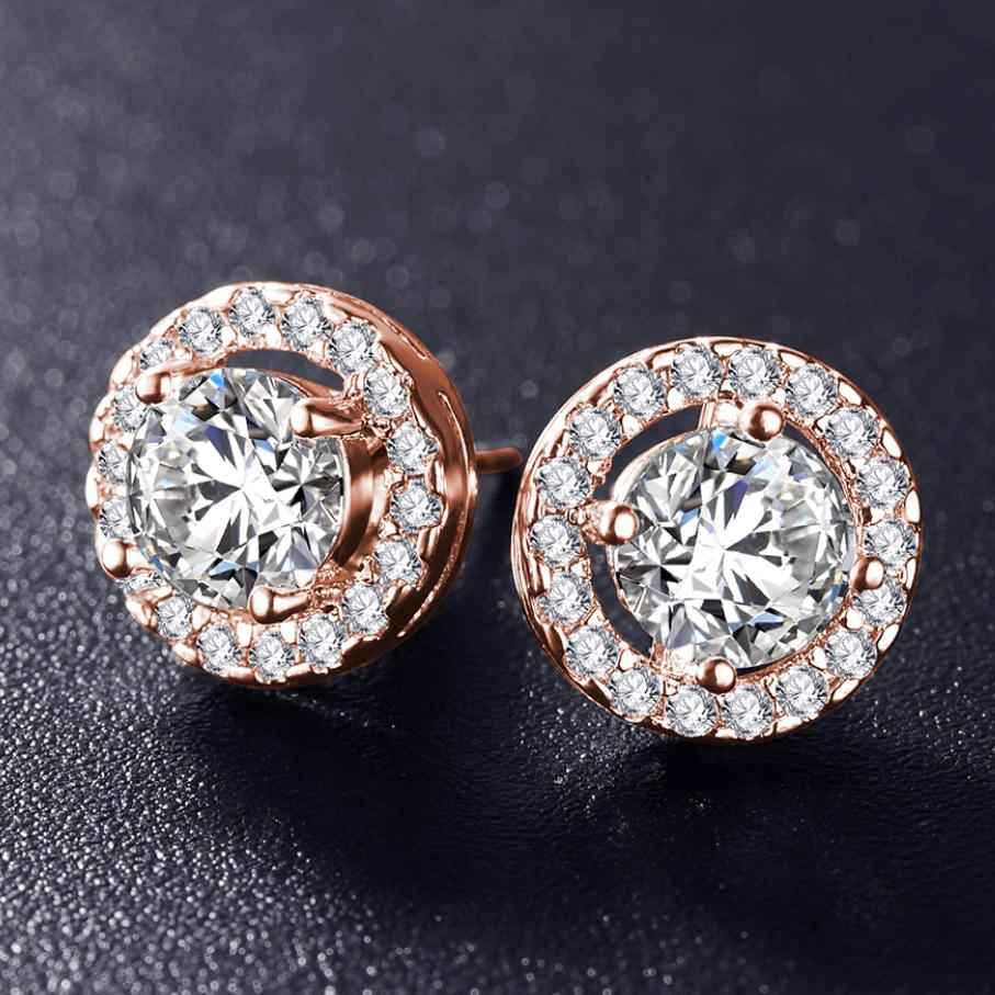 Load image into Gallery viewer, Cosmopolitan Studs - Rose Gold - Earrings - Tiara Beauty Co
