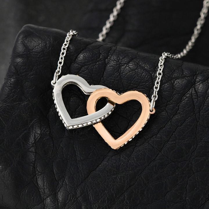 "To my Mommy" Joined Hearts Necklace