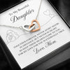 "To my Beautiful Daughter" Joined Hearts Necklace