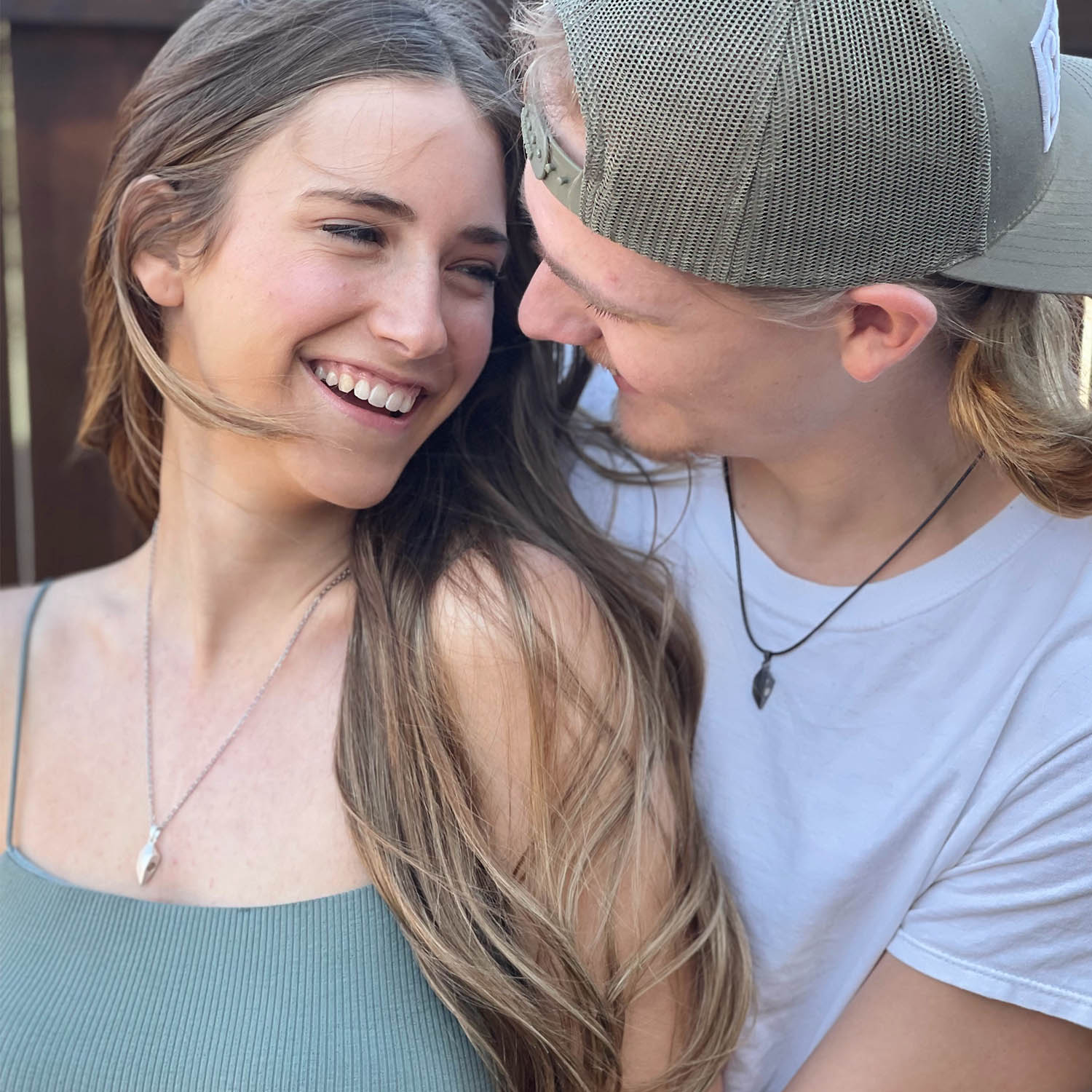 To My Girlfriend | "Heads or Tails" | His-and-Hers Magnetic Hearts Necklaces